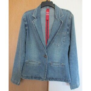 STAR Blue Jeans Pure Indigo Women's Tailored Denim Blazer- Women's Size M